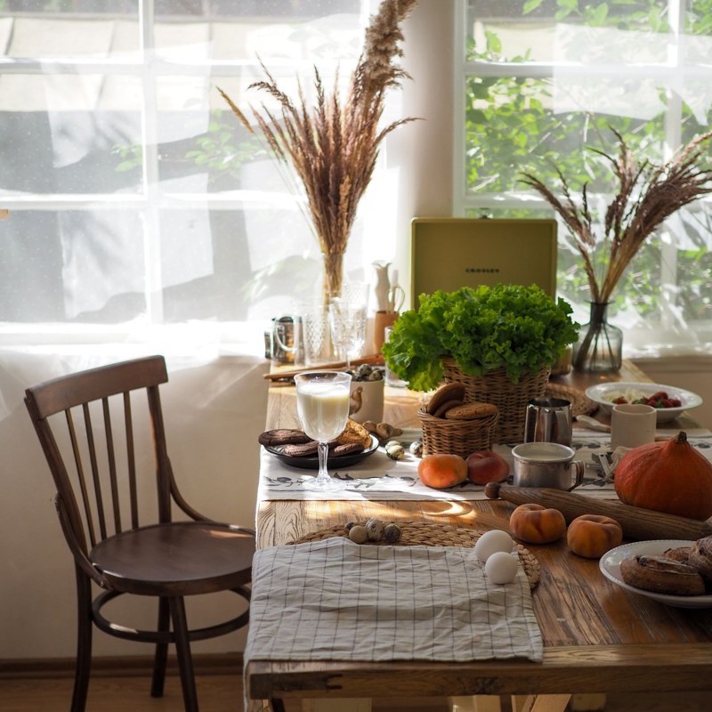 Linda's kitchen table by the window