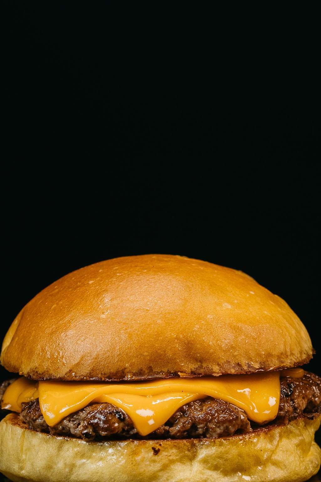 Close up of smash burgers