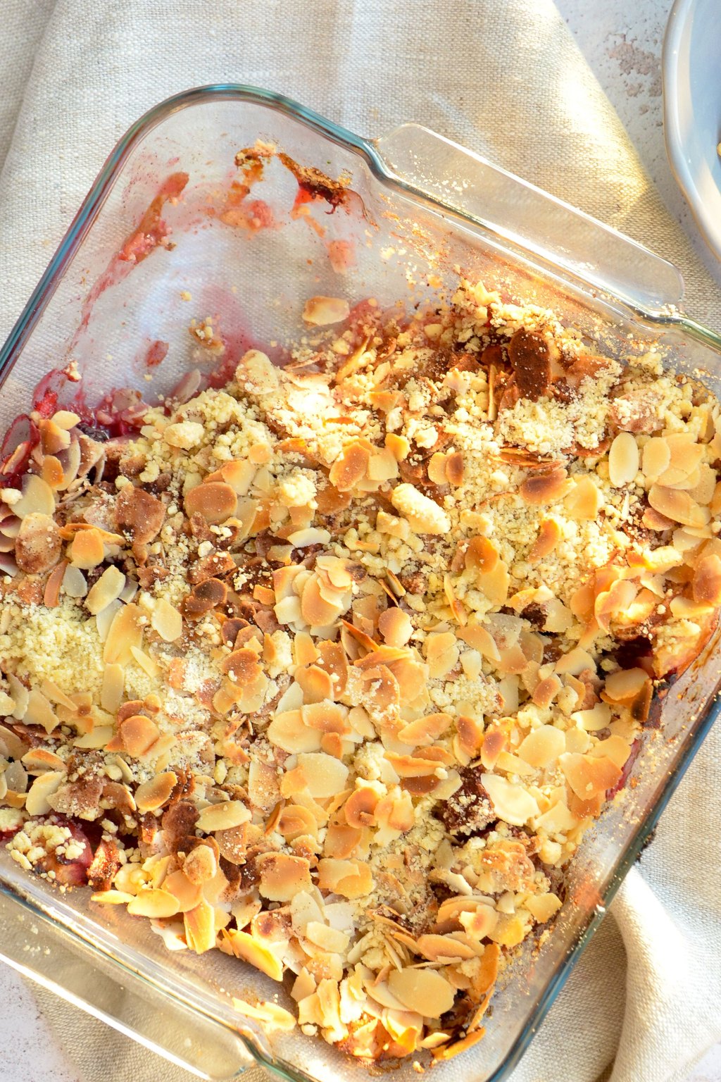 Close up of blackberry cobbler