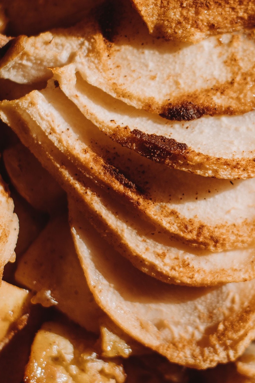 Close up of pear crisp