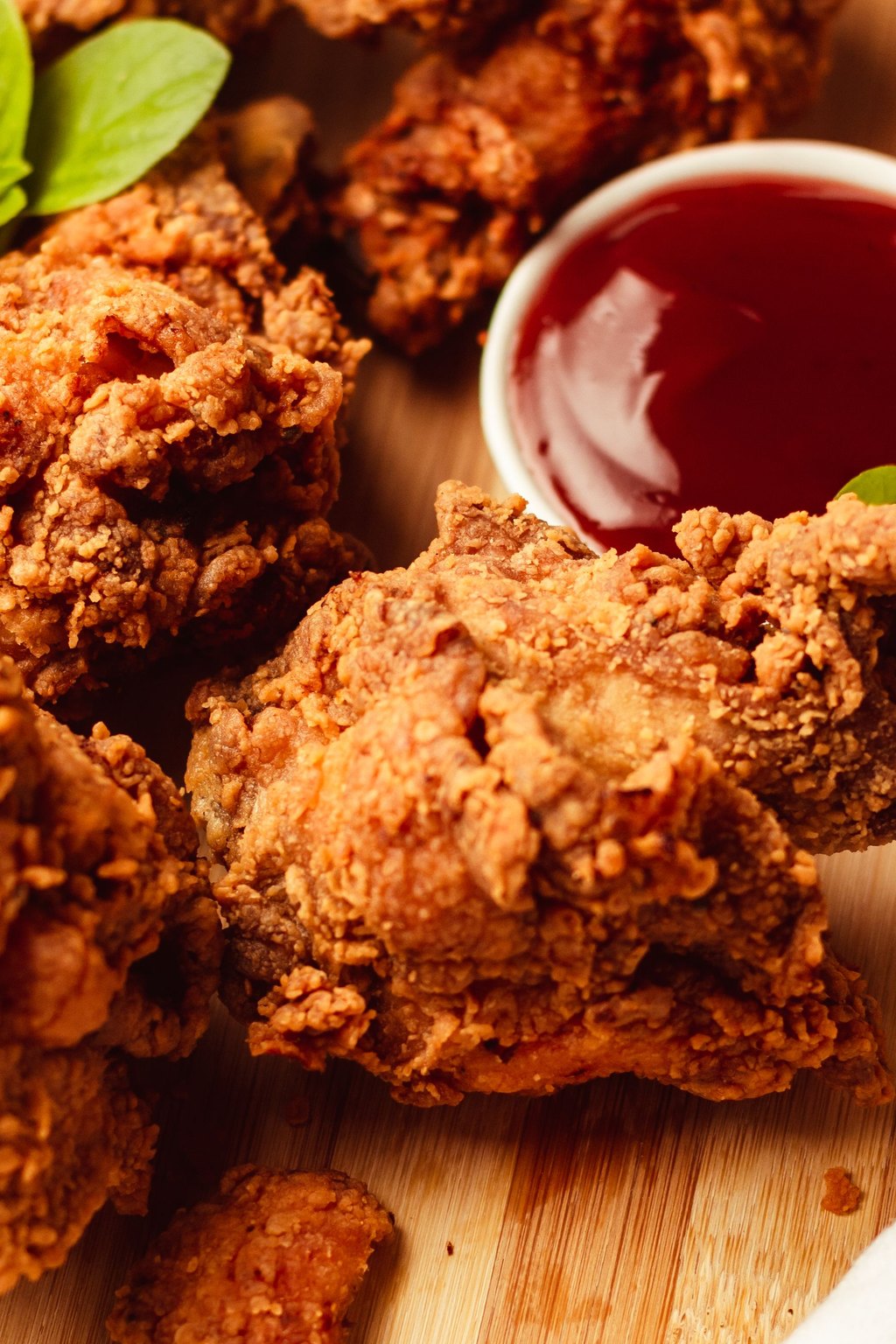 Close up of southern fried chicken