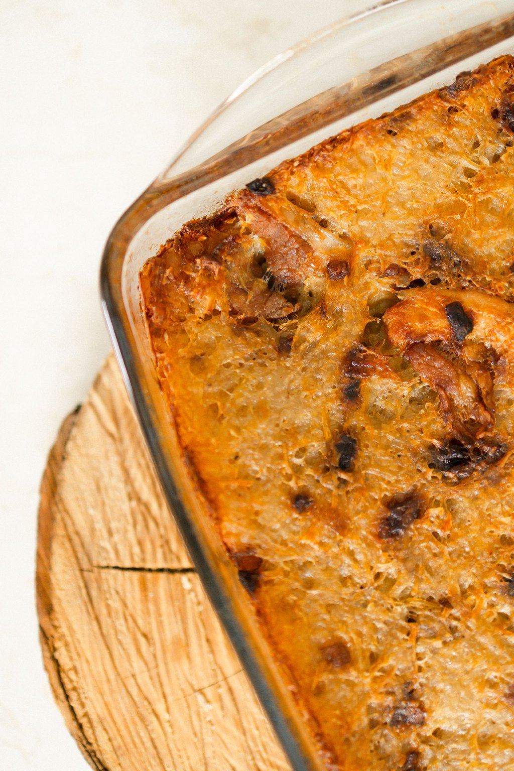 Close up of potato puff casserole