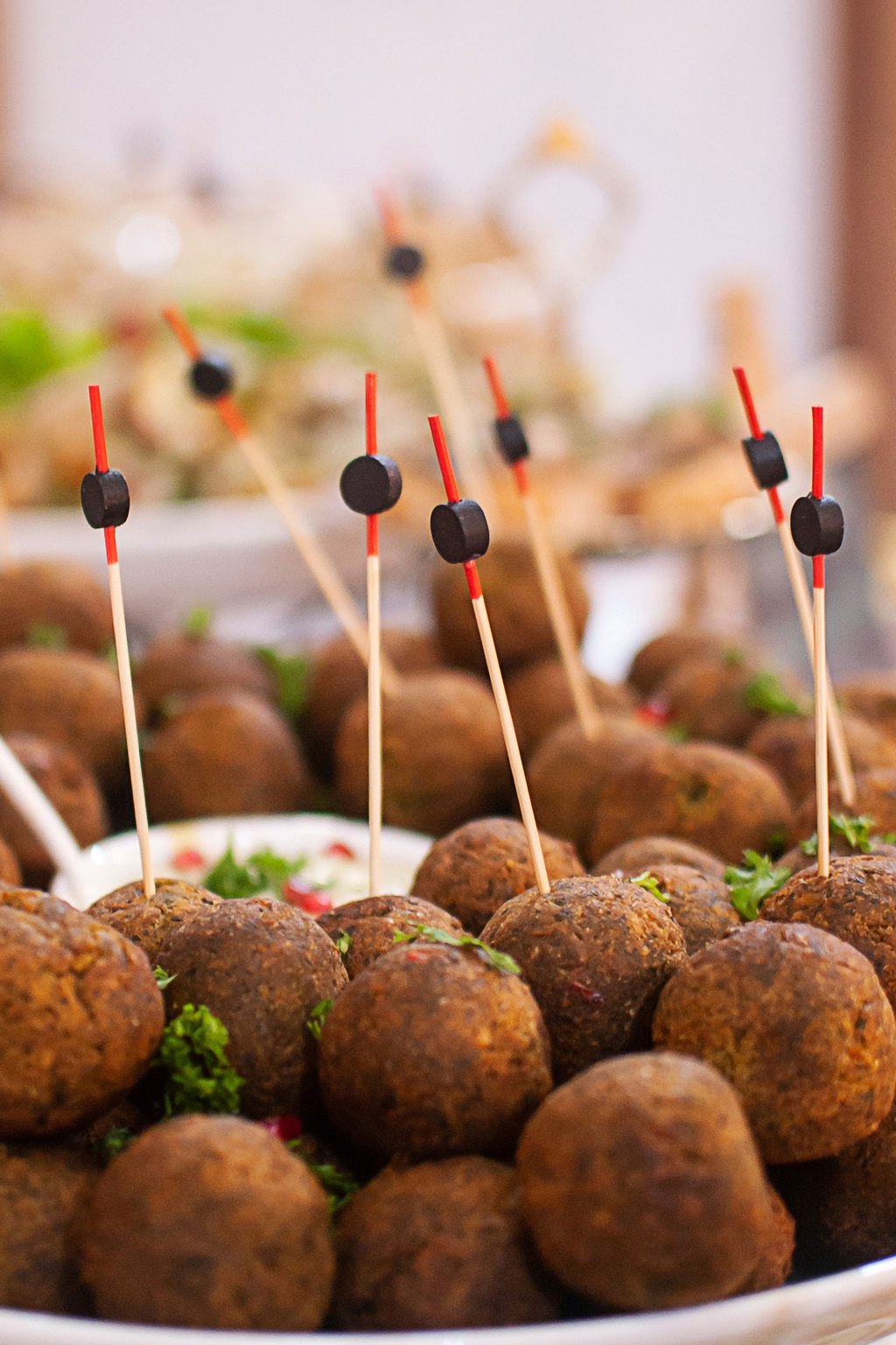 Close up of grape jelly meatballs