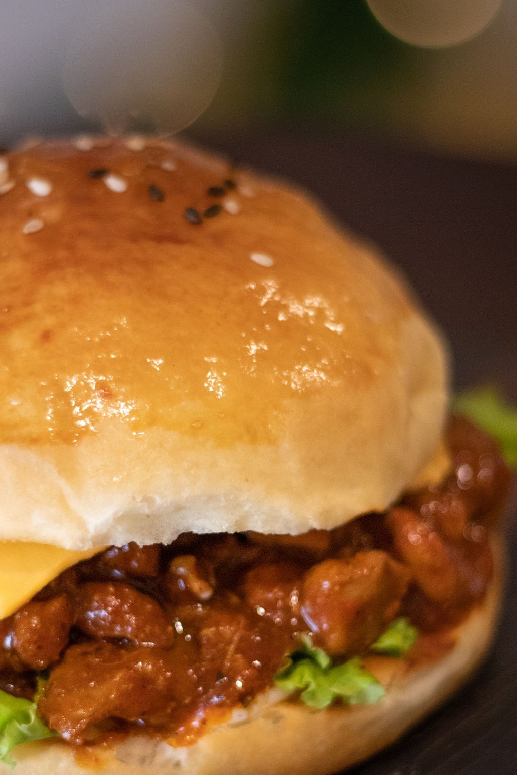 Close up of homemade sloppy joes
