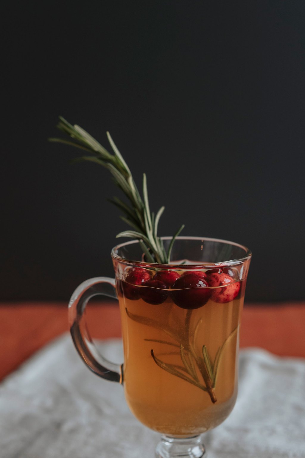 Close up of hot cranberry punch