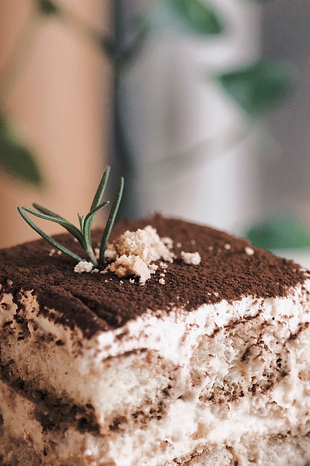 Close up of easy tiramisu