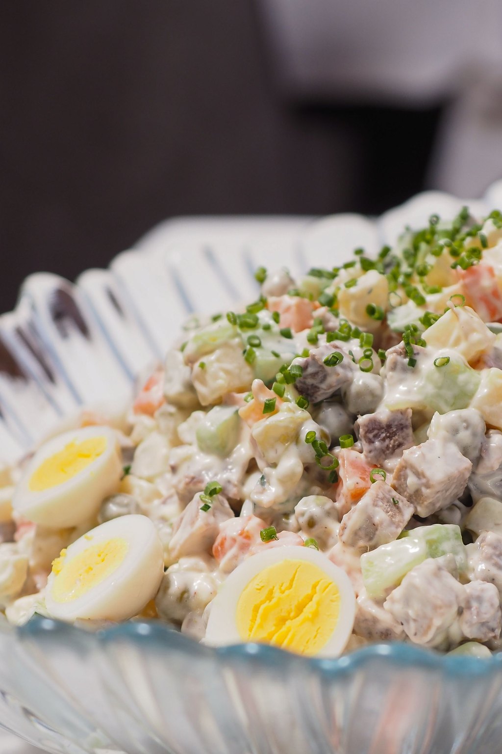 Close up of southern potato salad