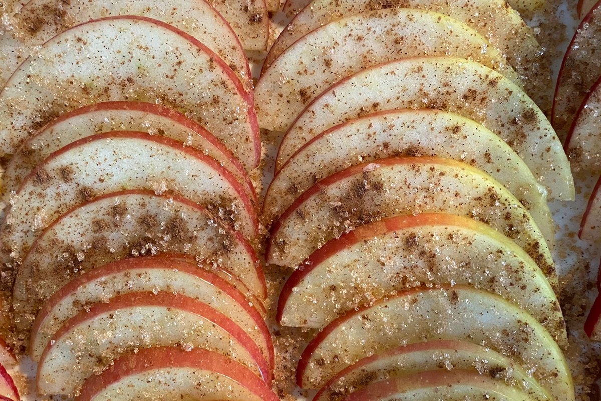 Getting ready to make classic apple crisp