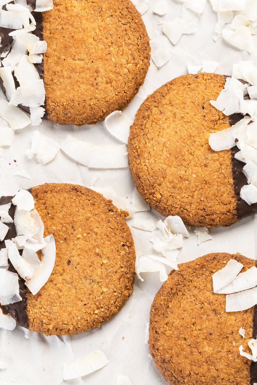 Close up of brown sugar shortbread cookies