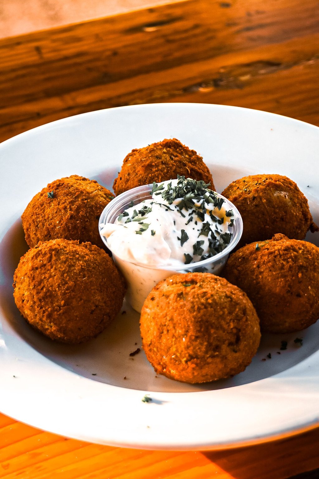 Close up of cheesy sausage balls