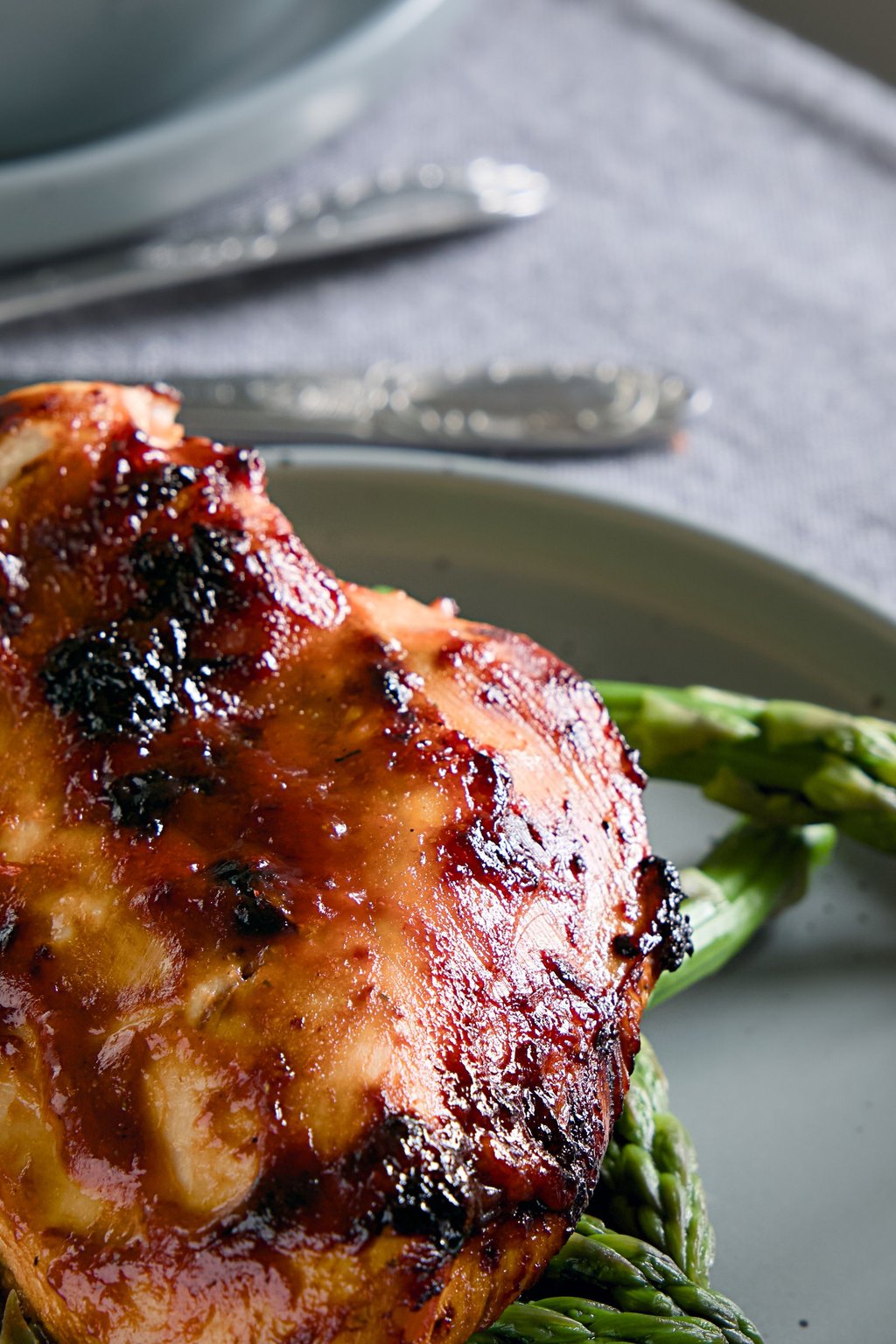 Close up of cranberry balsamic chicken breasts