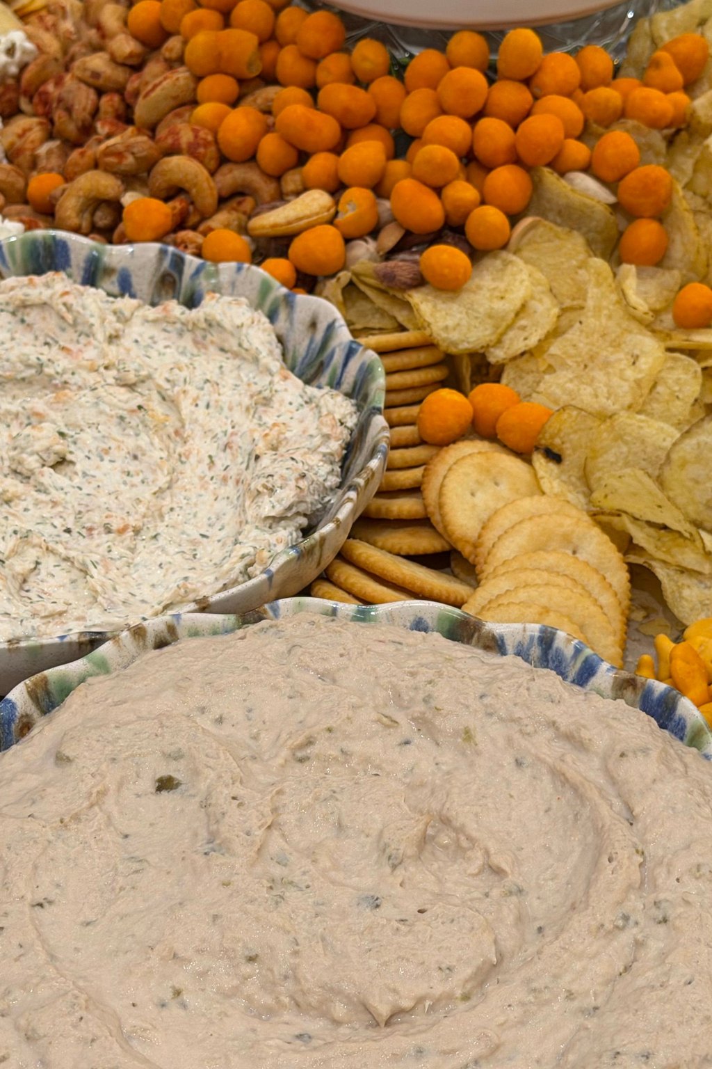 Close up of hot baked crab dip