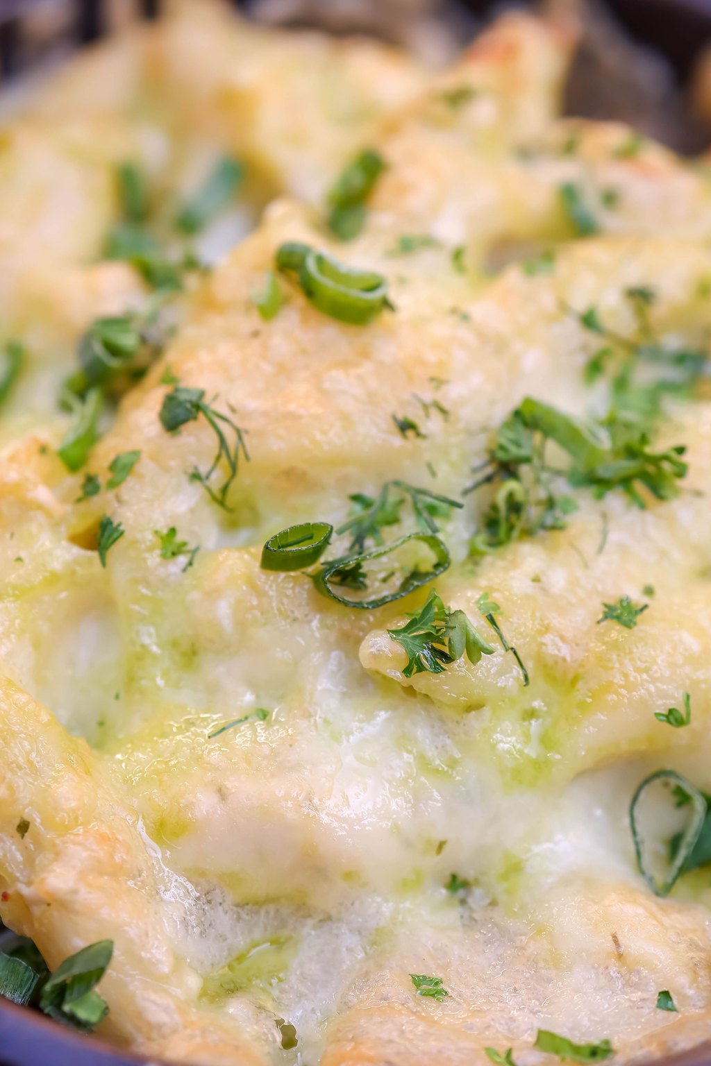 Close up of hot spinach artichoke dip