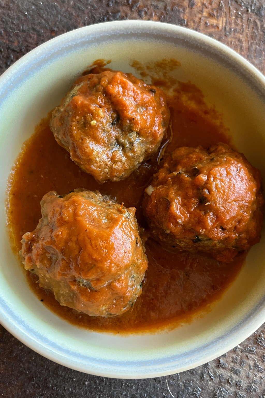 Close up of slow cooker party meatballs