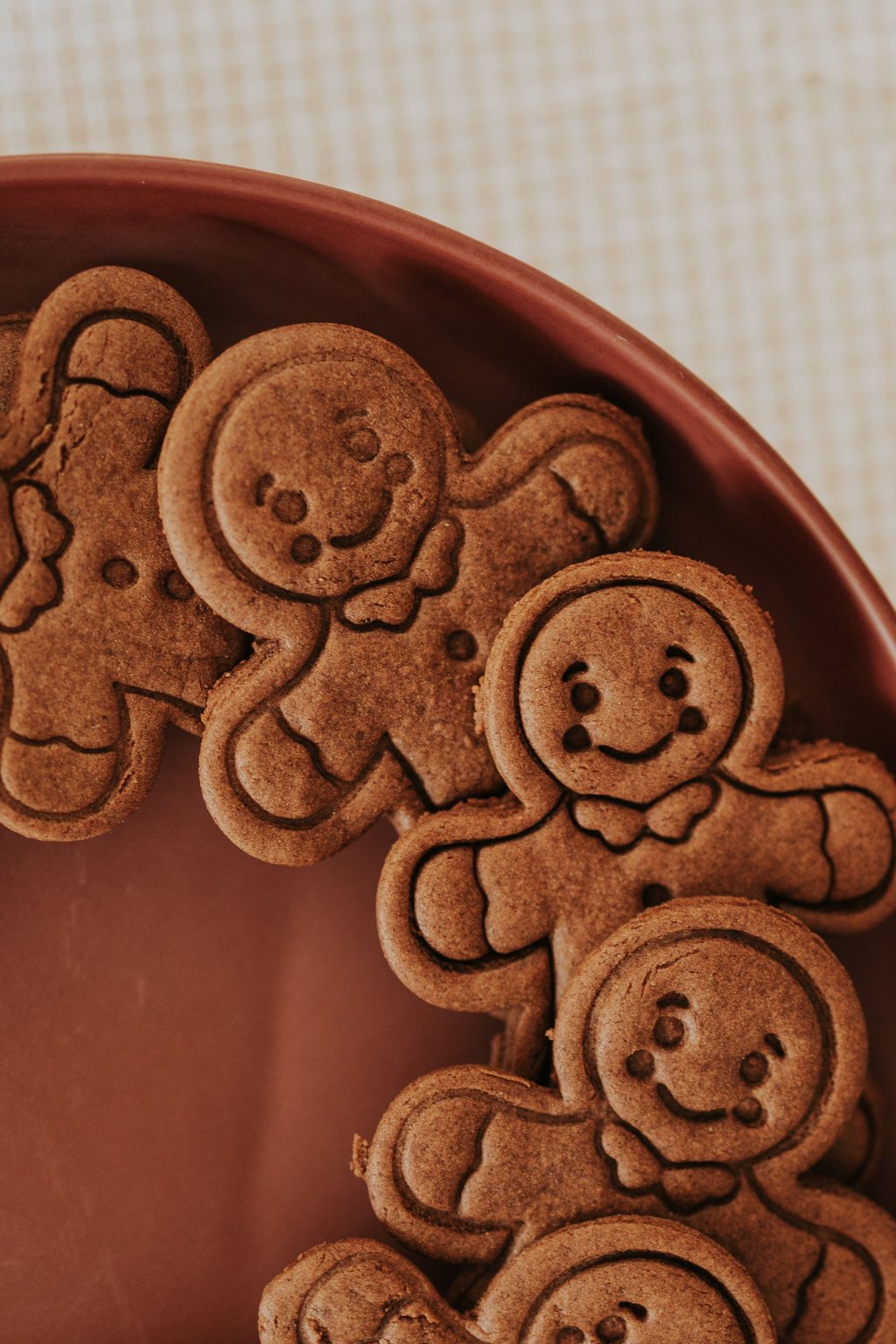 Close up of soft gingerbread cookies