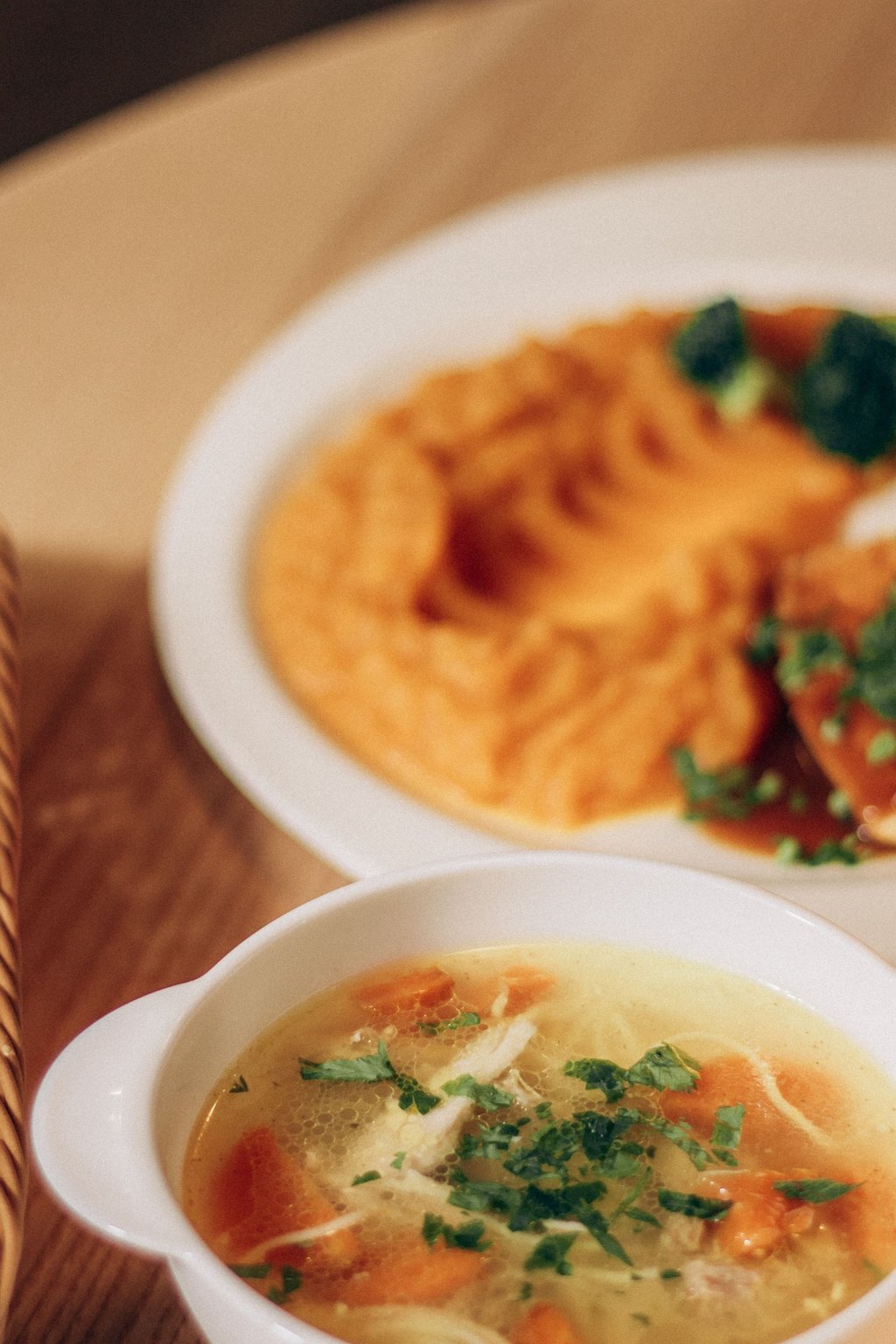 Close up of zuppa toscana