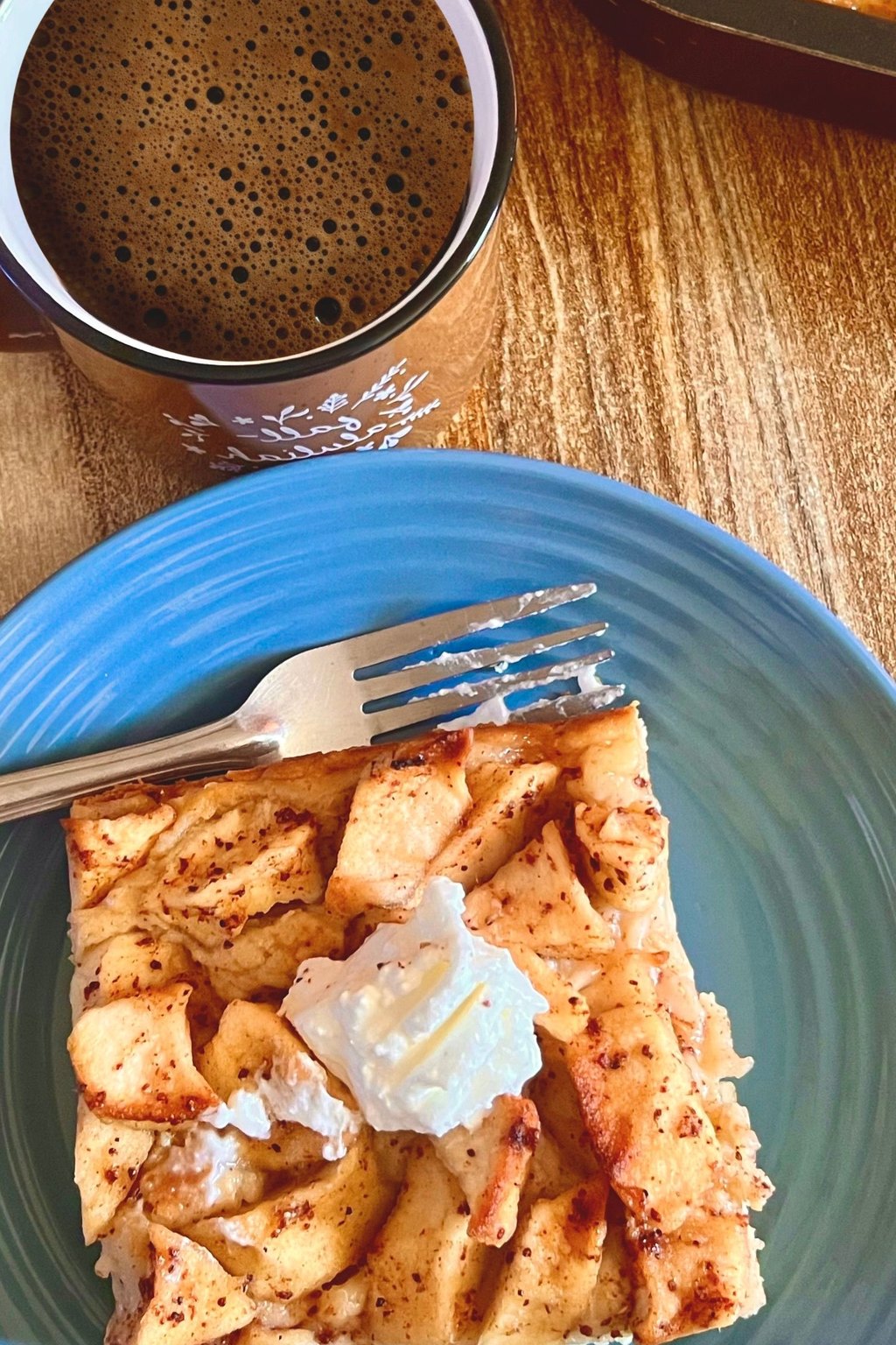 Close up of apple cinnamon baked oatmeal