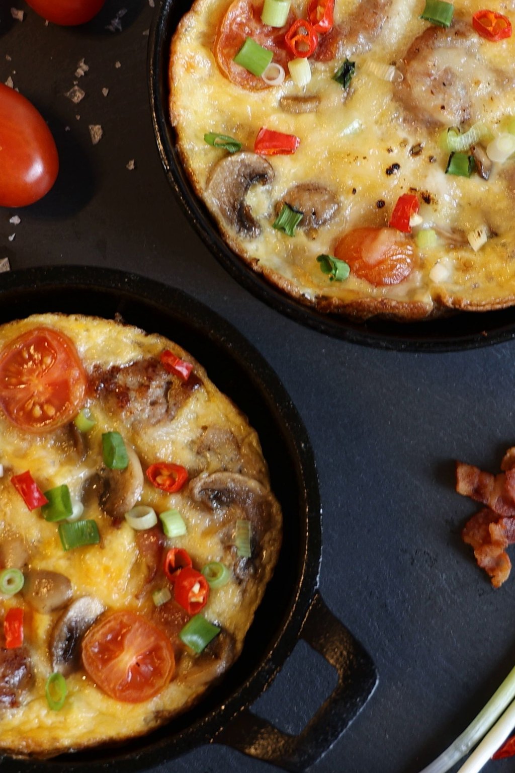 Close up of overnight sausage breakfast casserole
