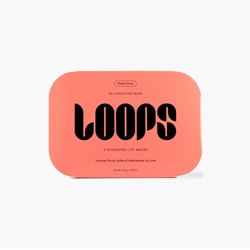 LOOPS Weekly Reset Hydrogel Korean Lip Mask-Super Hydrating Mask for Moisturizing Lips-Rejuvenate and Reduce Signs of Puffiness -Lip Plumping Mask-Cooling and Refreshing Collagen Lip Mask-5 Pc