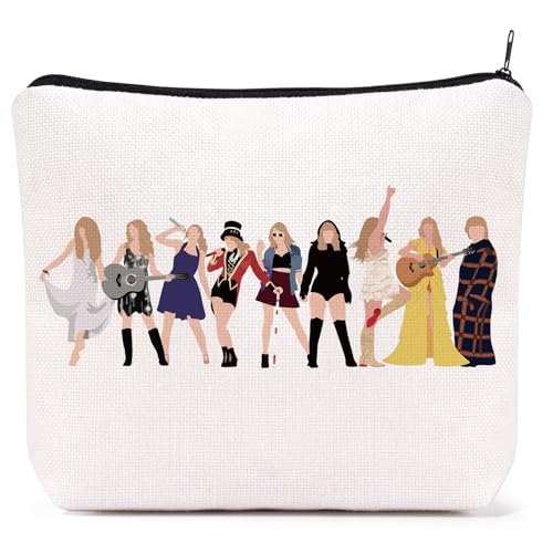 Frerdui Music Lover Makeup Bag Gifts for Women, Singer Makeup Bags, Singer Merch Cosmetic Bag for Next Era, Gift for Women Friends Birthday Mother's Day Nurse Graduation Gift for Her Music Lovers