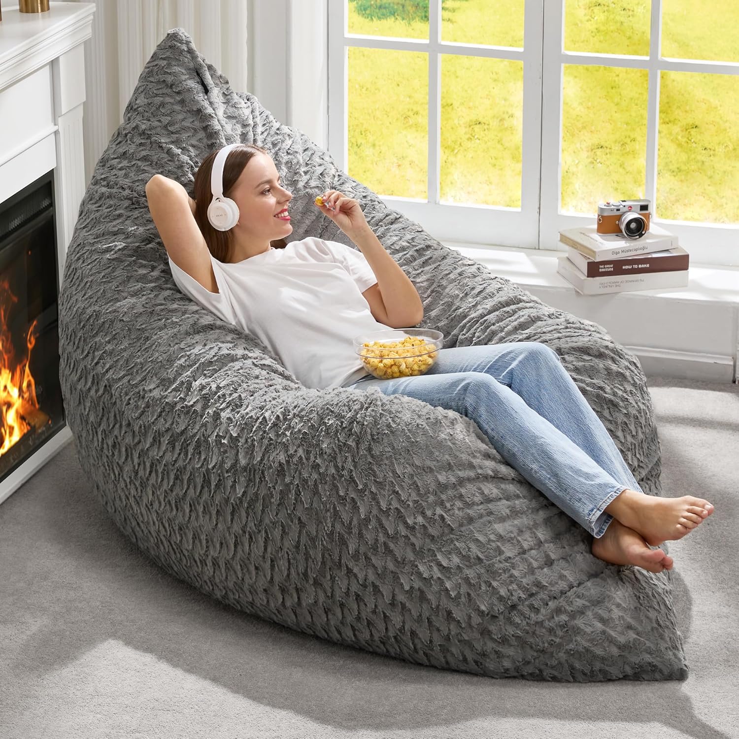 Hobestluk 3-in-1 Bean Bag Chair
