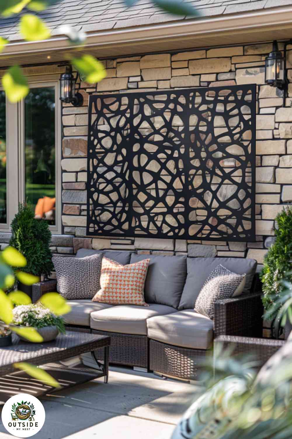 Intricate metal wall art panels