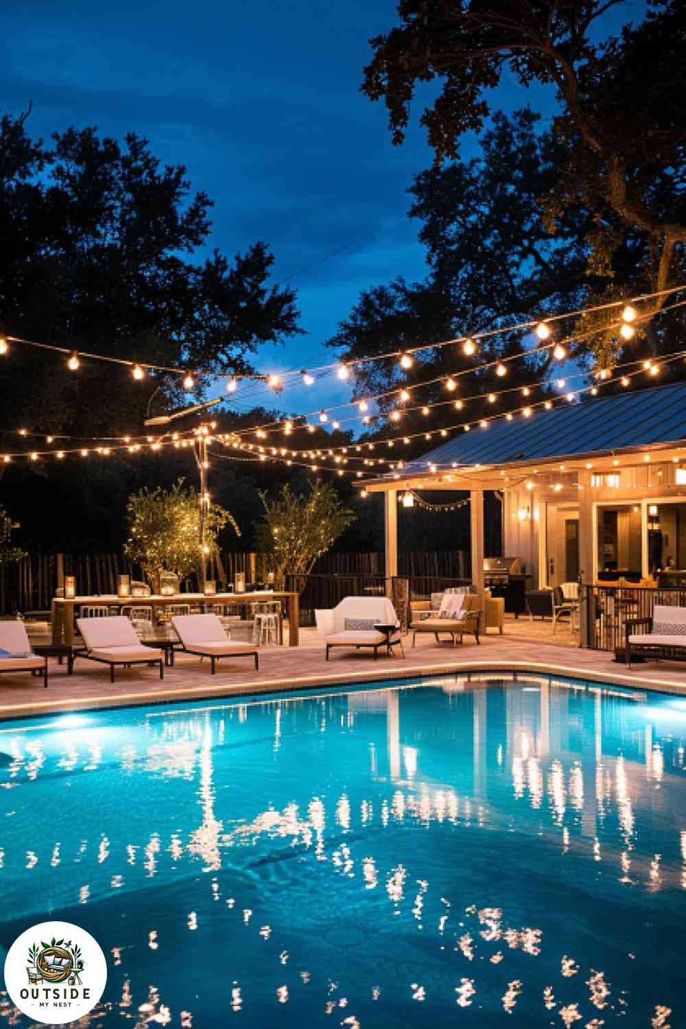 Starlight soiree pool house cabana