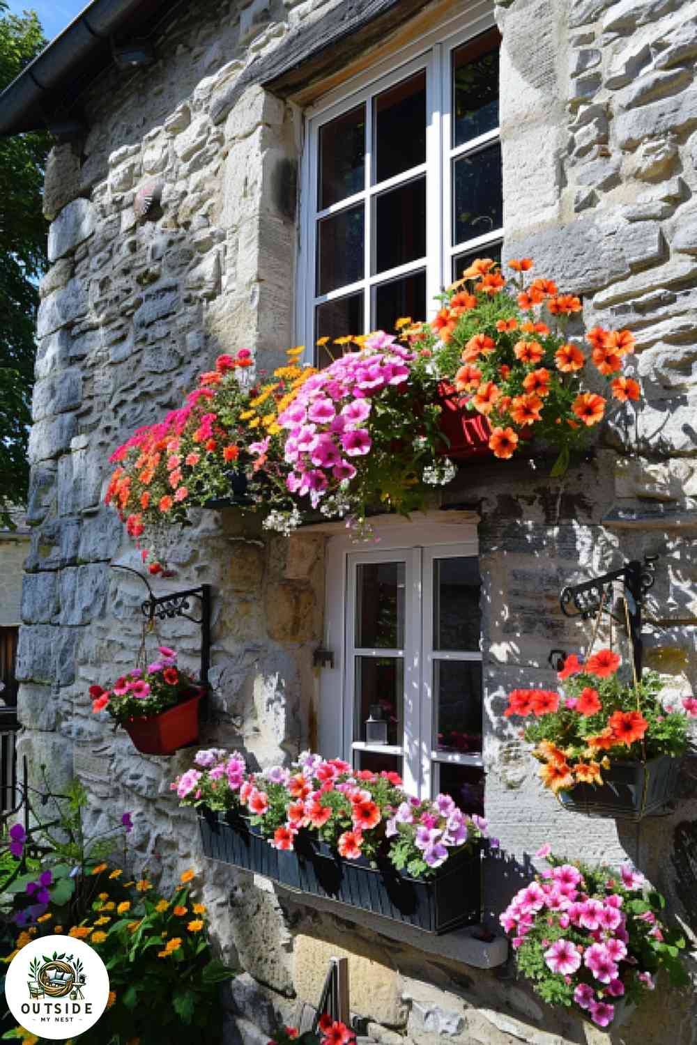 Charming Window Box Flower Planters